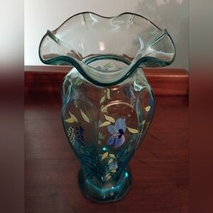 Vintage Handpainted Fenton Vase